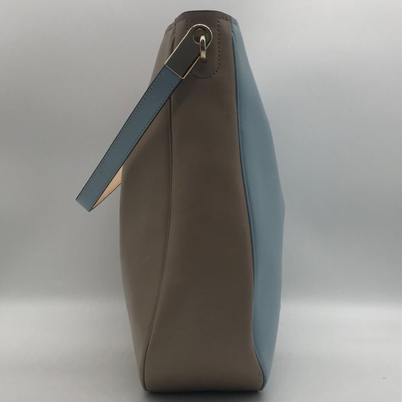 Marc Jacobs Ligero Faded Blue & Beige Colorblock Leather Hobo Bag - Picture 3 of 11